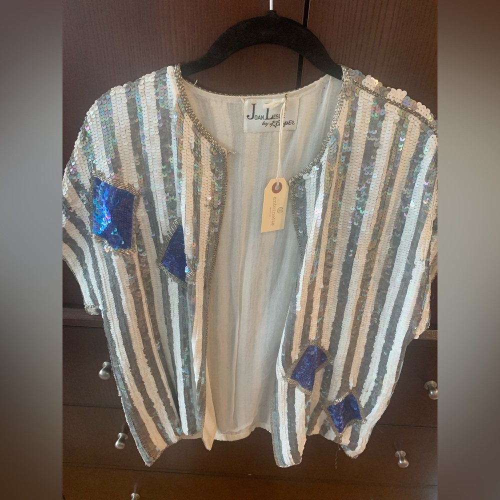 Vintage sequin open cardigan-one size